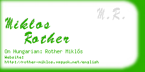 miklos rother business card